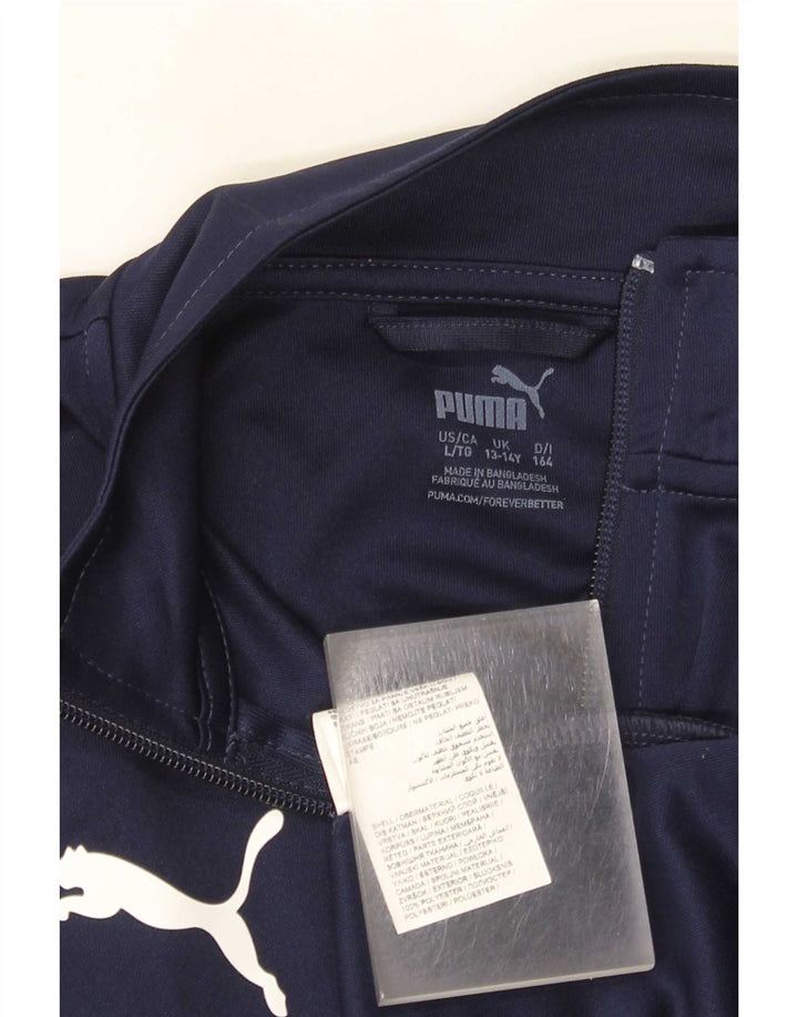 Giacca da tuta da ragazzo Puma Santes Creus 13-14 anni in poliestere blu navy