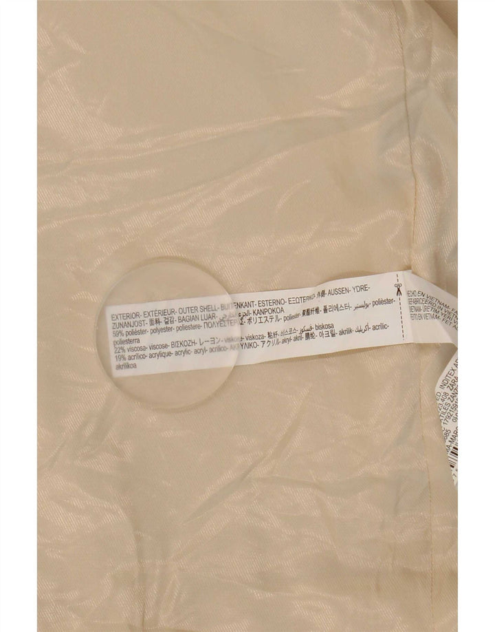 Soprabito oversize da donna Zara UK 16 grande poliestere beige
