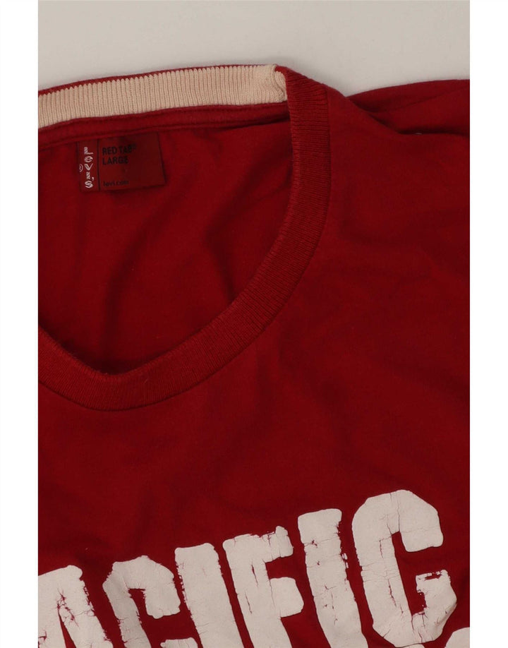 T-shirt grafica da uomo Levi's Top grande rossa
