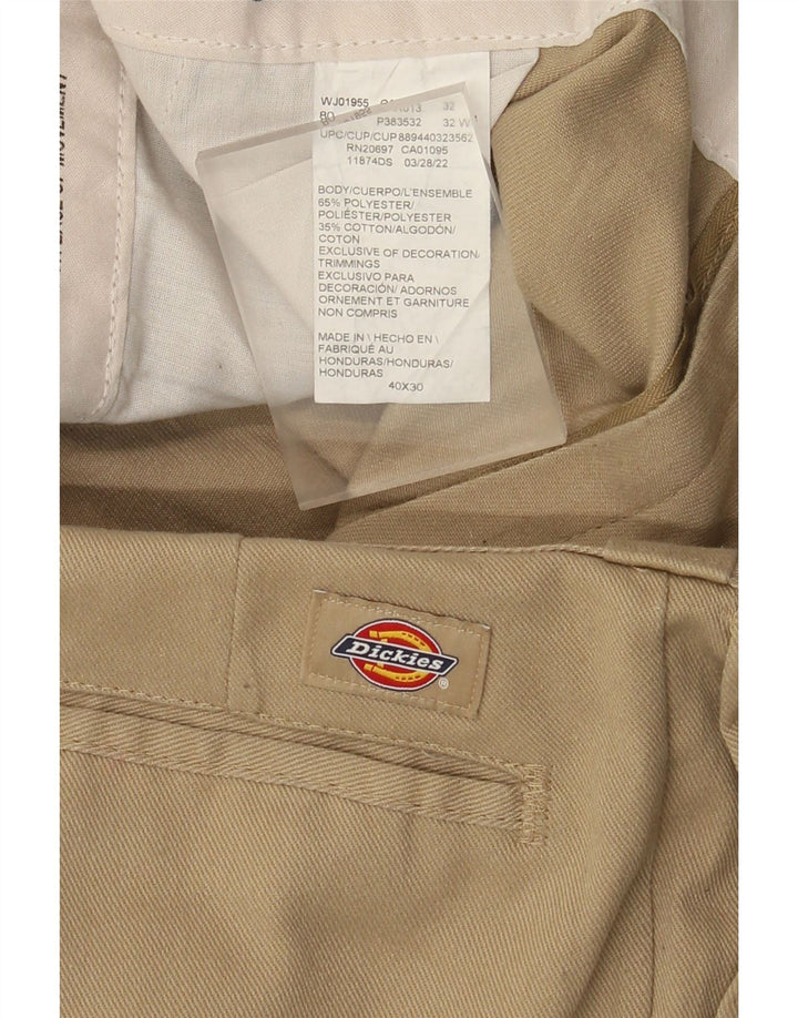 Pantaloni chino dritti da uomo Dickies W40 L30 poliestere beige