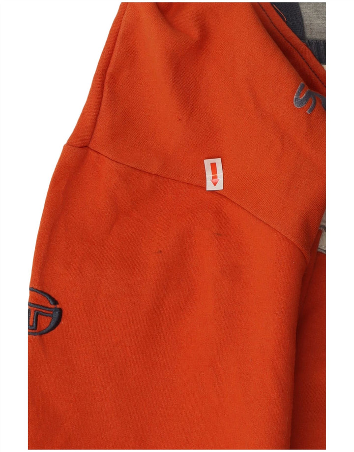 Felpa grafica da uomo Sergio Tacchini, cotone arancione medio