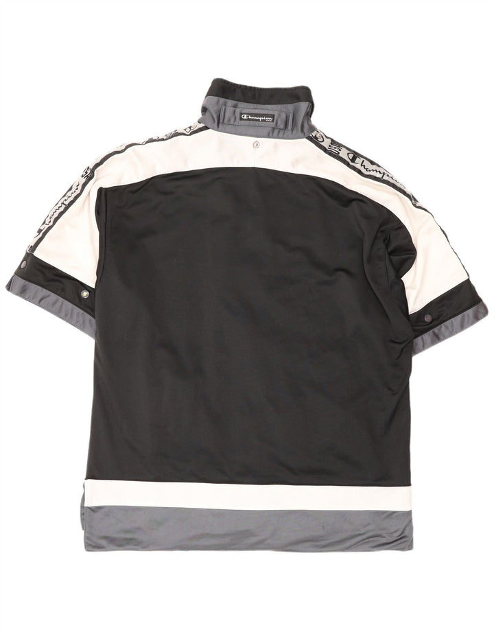 CHAMPION Giacca da tuta grafica da uomo XL Black Colourblock