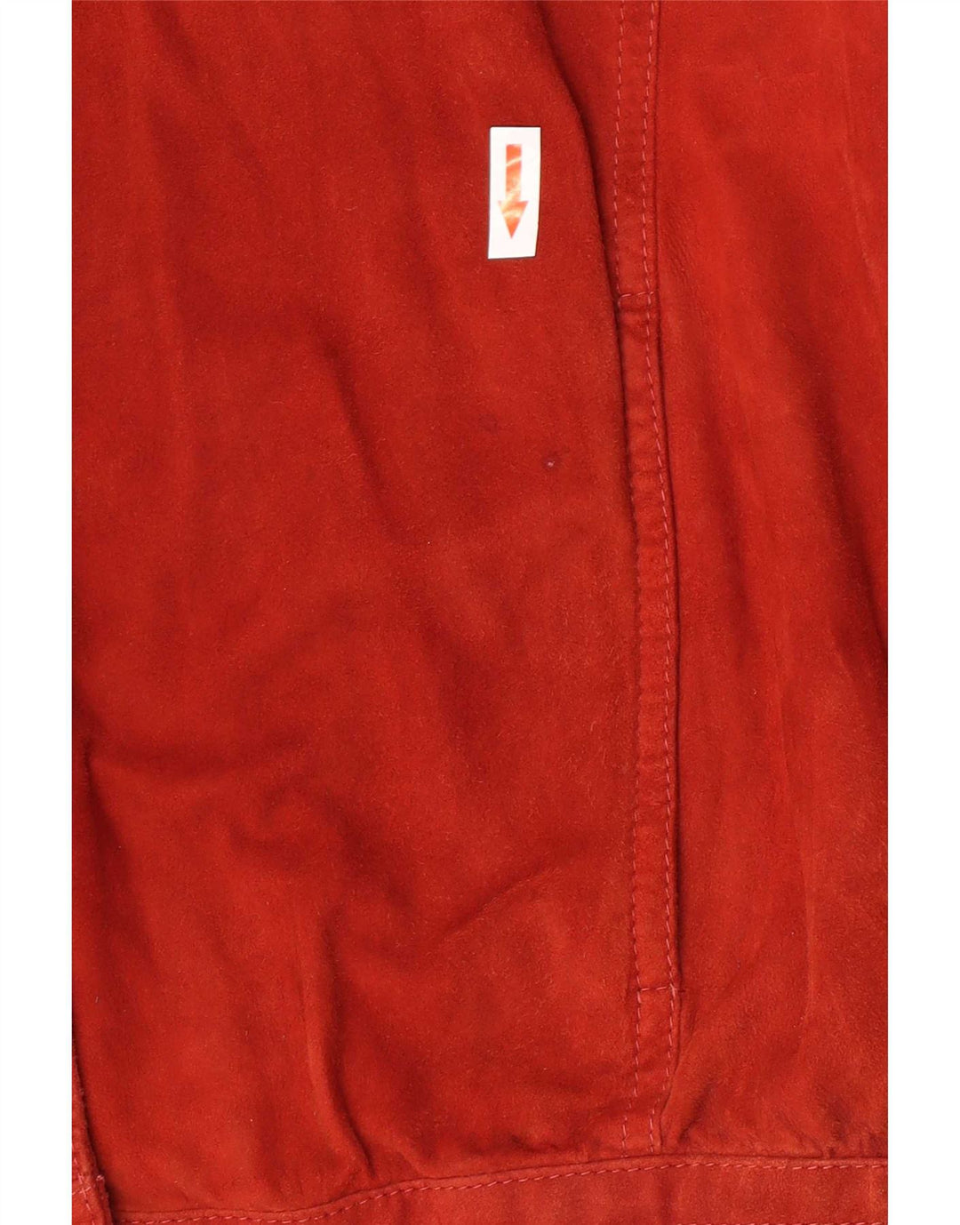 Giacca vintage oversize in pelle scamosciata da donna IT 44 in pelle rossa media
