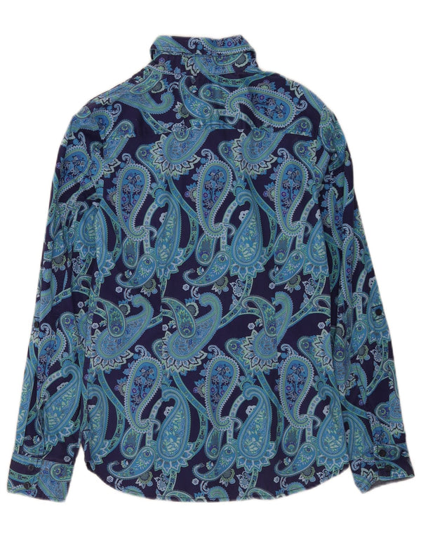 Camicia da donna Tommy Hilfiger Classic Fit UK 10 Small Blue Paisley Modern