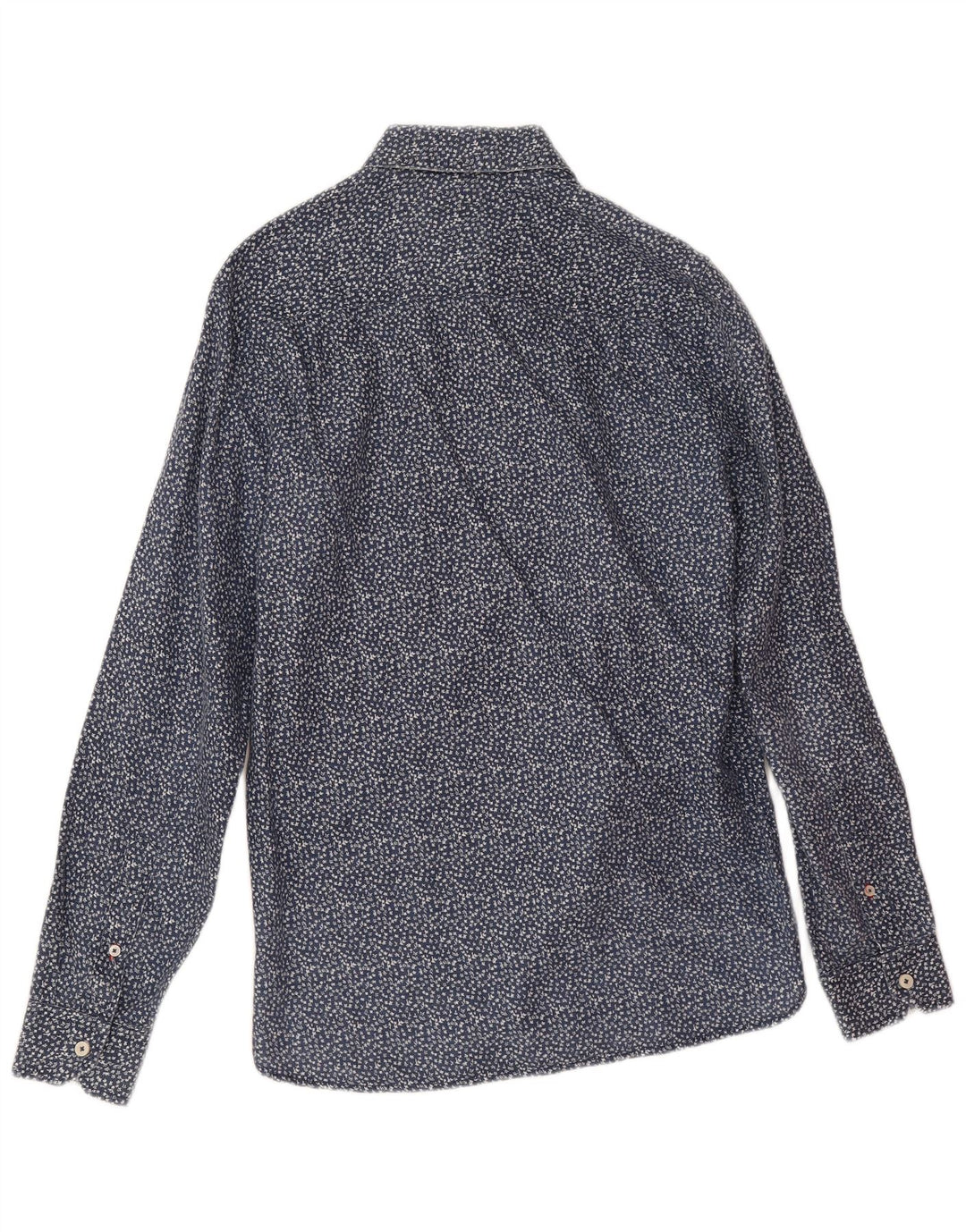 Crew Clothing Camicia da uomo Piccola in lino floreale blu navy