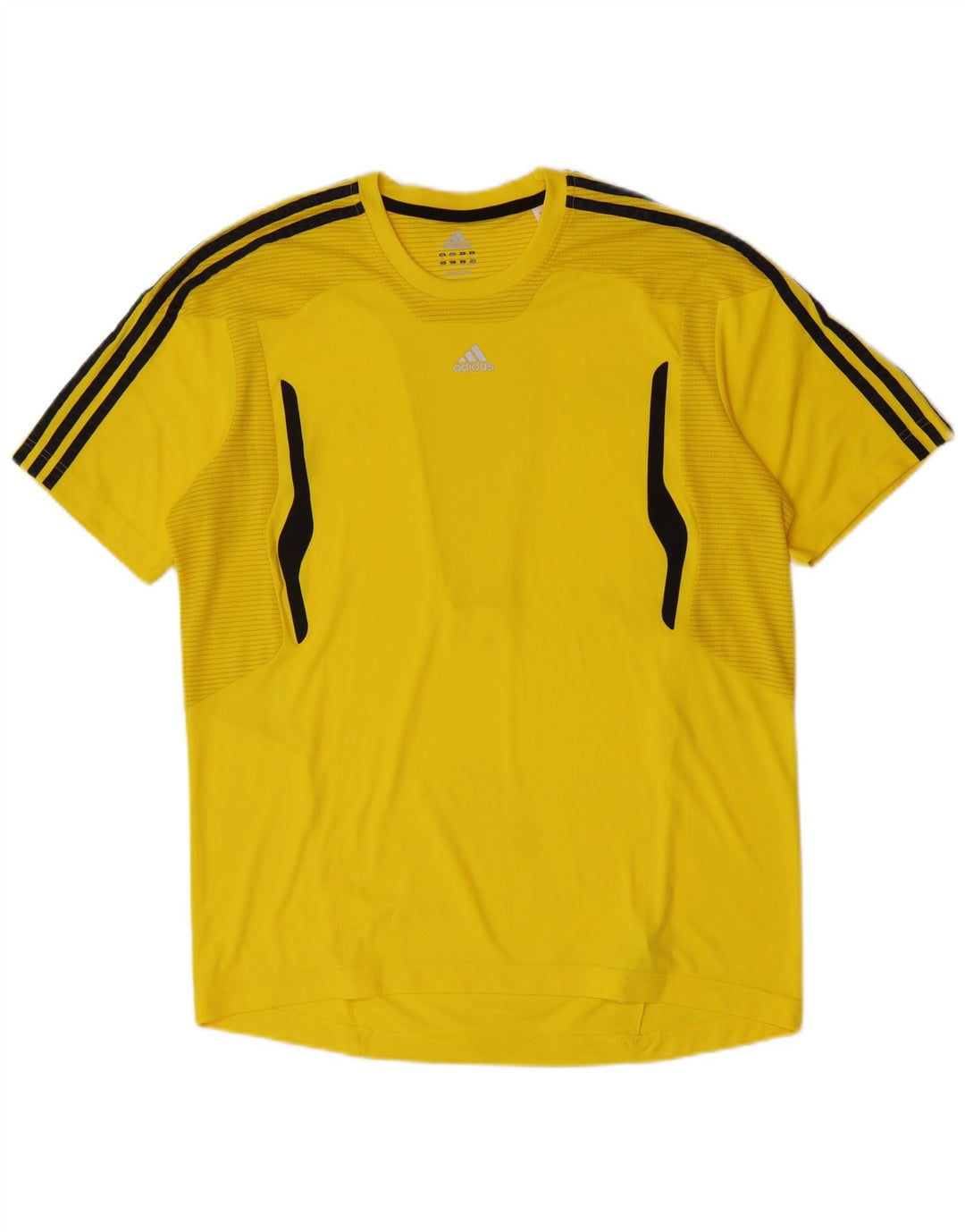 Adidas Uomo Climacool T-shirt Top Large Giallo Poliestere