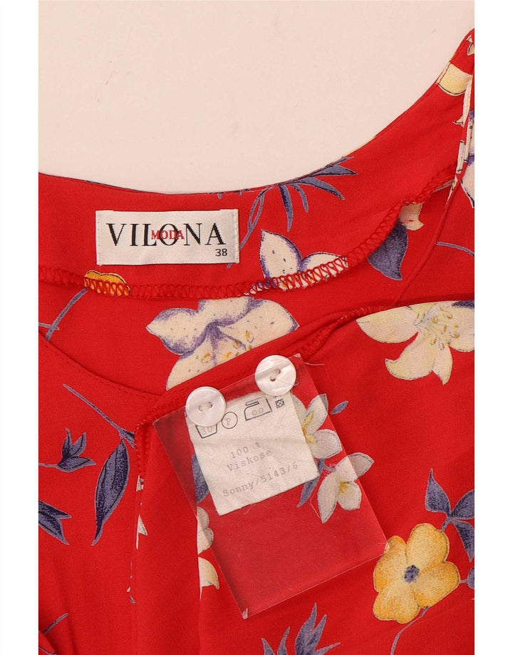 Abito a trapezio da donna Vilona Moda EU 38 Viscosa floreale rossa media