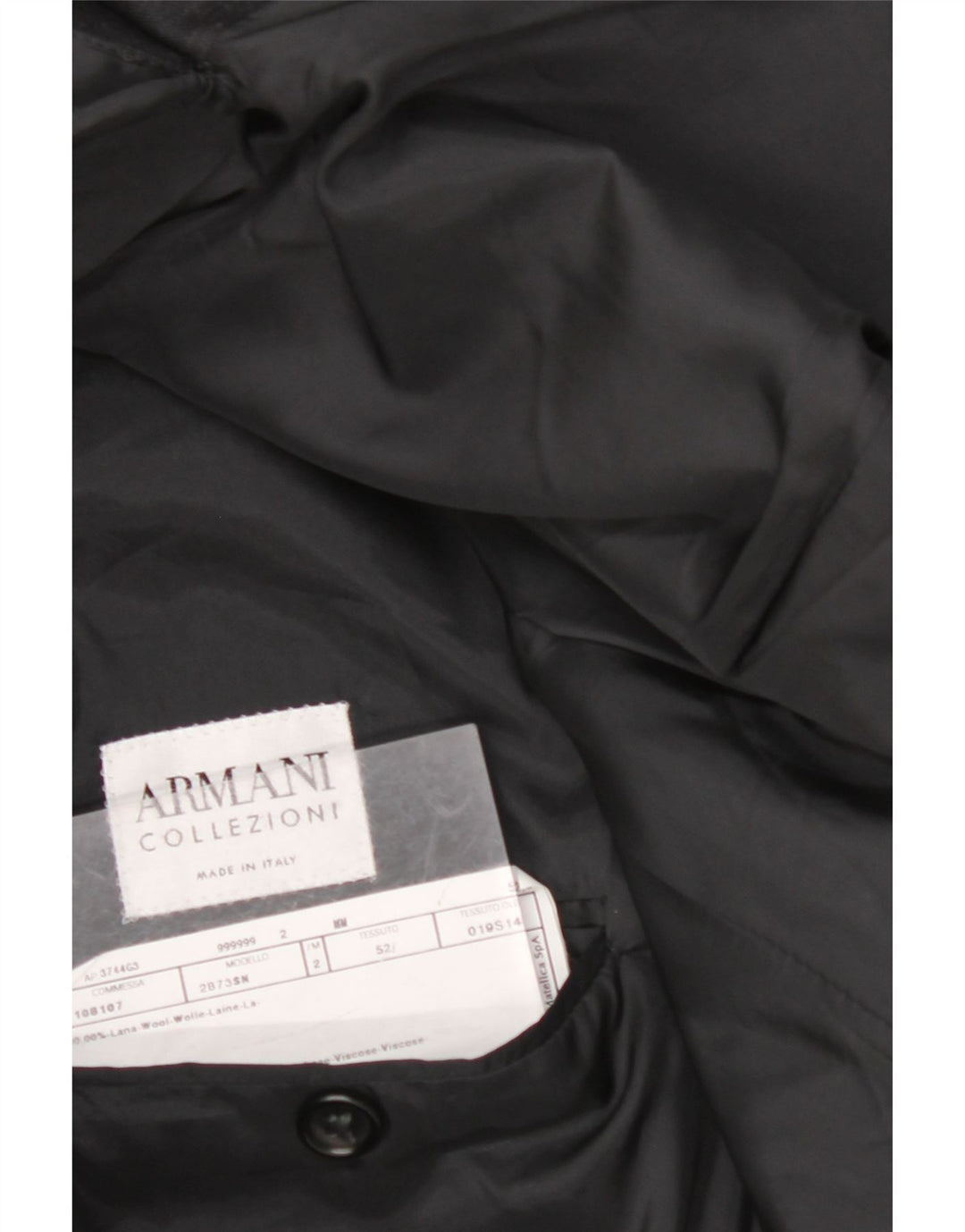 ARMANI COLLEZIONI Giacca Blazer da Uomo a 3 Bottoni IT 52 XL Lana Nera