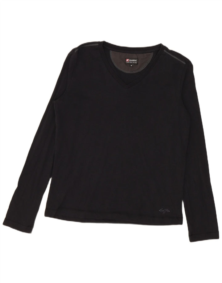 Top da donna Lotto manica lunga UK 12 medio nero