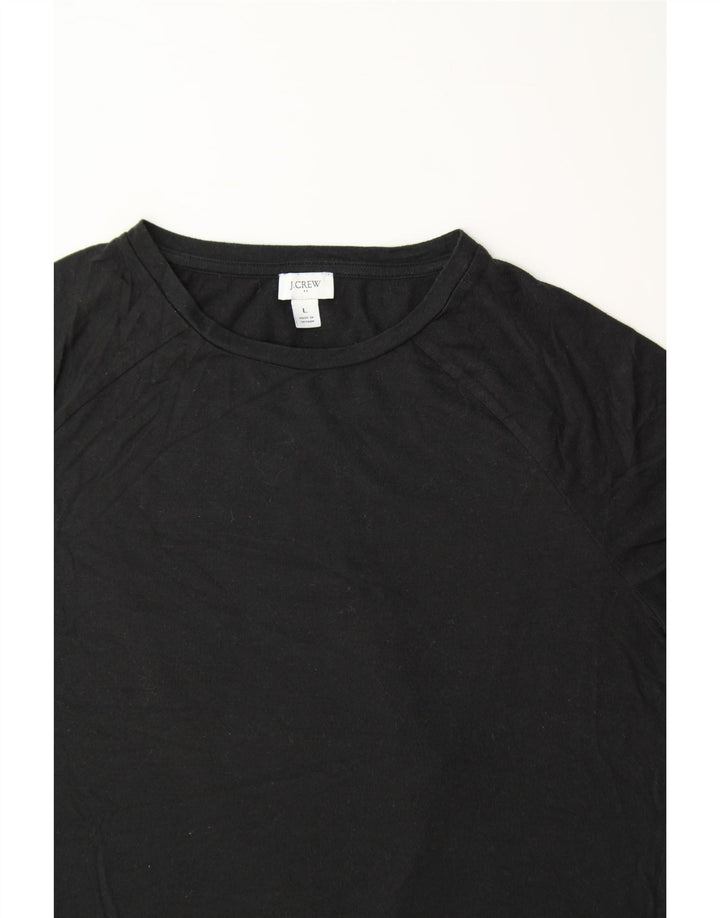 J. CREW Womens T-Shirt Top UK 16 Large Black Polyester Vintage J. Crew and Second-Hand J. Crew from Messina Hembry 