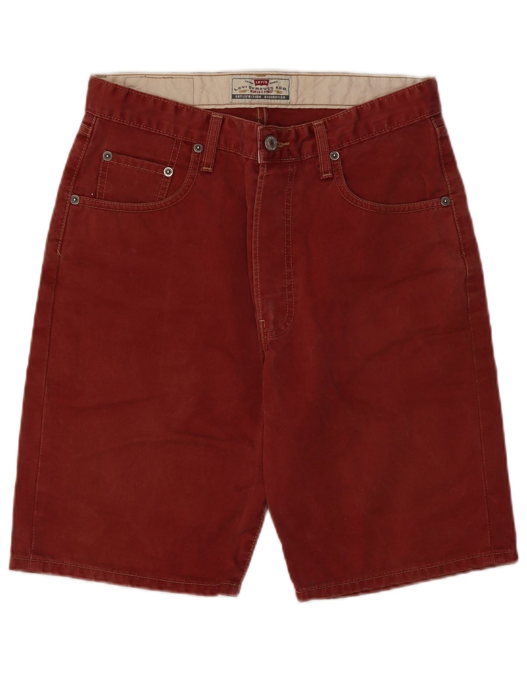 LEVI'S Pantaloncini di jeans 476 da uomo W31 Cotone rosso medio
