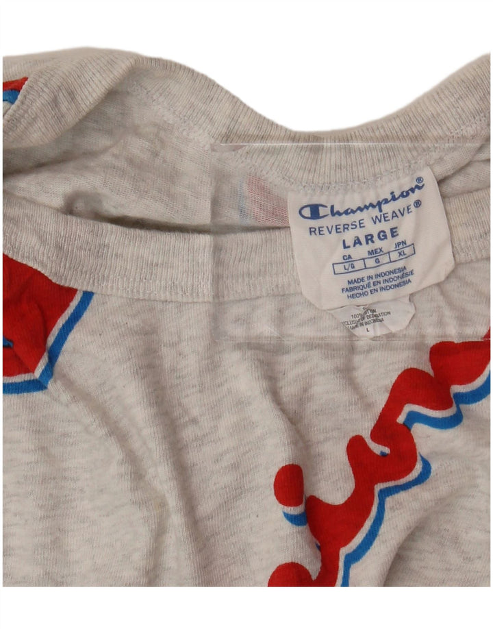 T-shirt grafica corta da donna CHAMPION Reverse Weave Crop UK 16 grande grigio