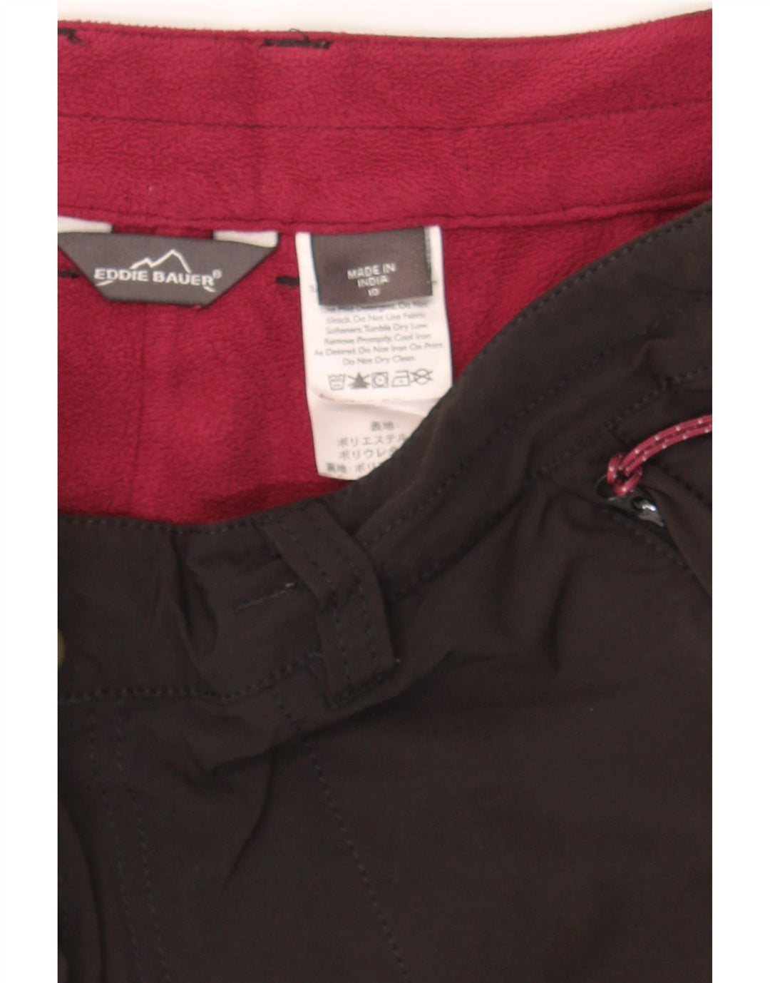 EDDIE BAUER Womens Straight Cargo Trousers US 10 Large W34 L28 Black Vintage Eddie Bauer and Second-Hand Eddie Bauer from Messina Hembry 