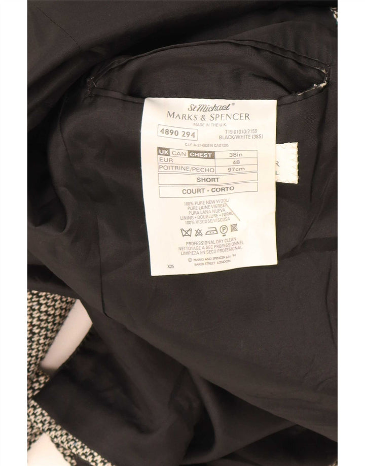 Giacca blazer corta da uomo a 2 bottoni Marks & Spencer UK 38 verde medio