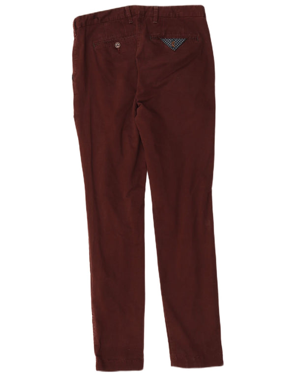 Pantaloni da abito slim da uomo Ted Baker W30 L31 in cotone marrone