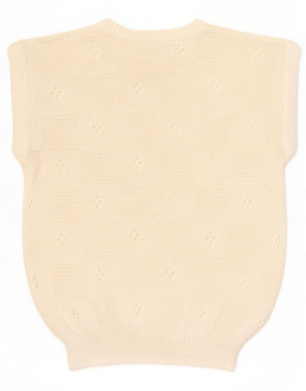 Creazioni Canotta da donna Canotta UK 14 Medio Bianco sporco Cotone
