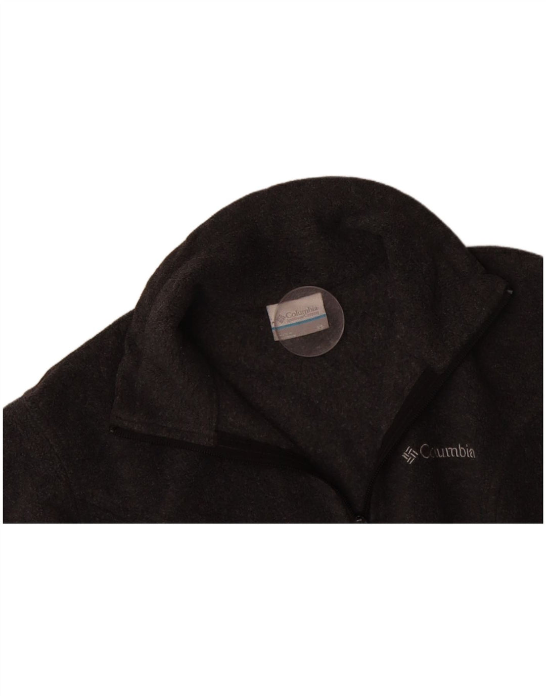 COLUMBIA Mens Fleece Jacket UK 36 XS Grey Polyester