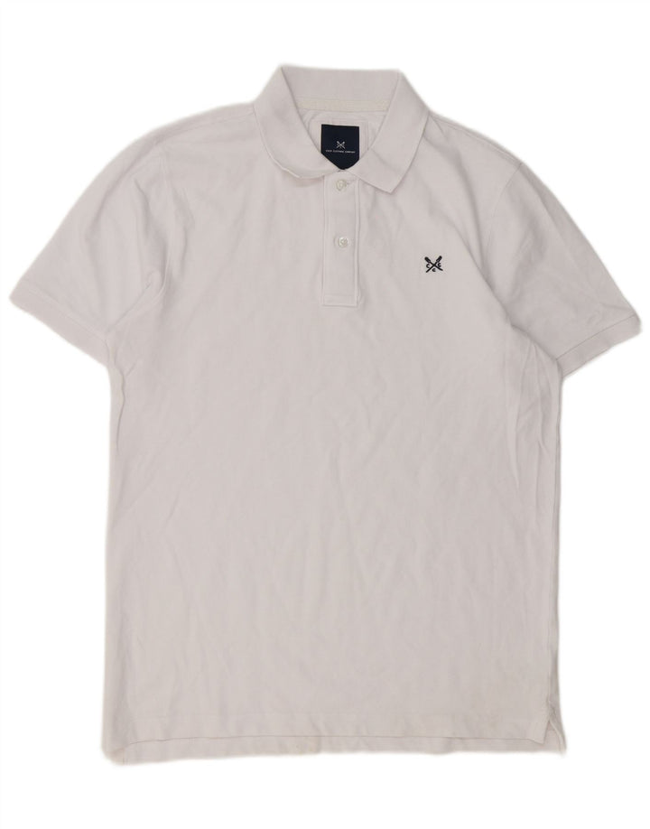 Crew Clothing Polo da uomo grande in cotone bianco