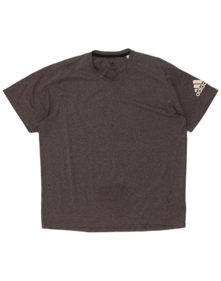 T-shirt Adidas Aeroready da uomo Top XL poliestere chiazzato grigio