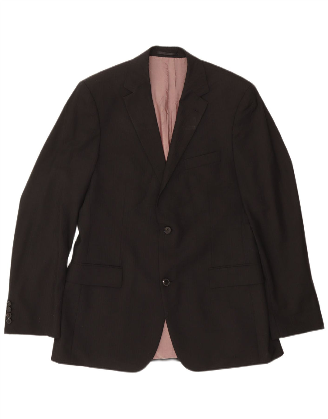 Giacca blazer da uomo a 2 bottoni Hugo Boss taglia 102 grande in lana nera