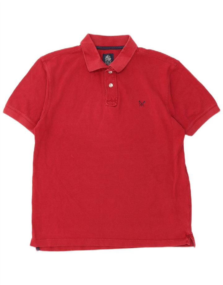 Crew Clothing Polo da uomo in cotone rosso medio