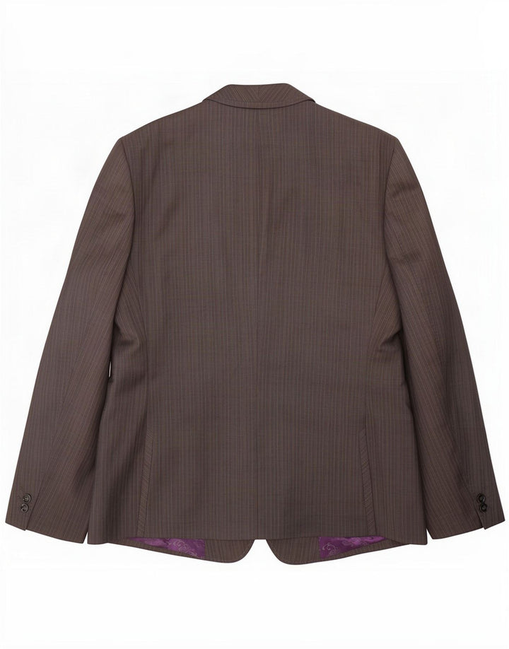 Ted Baker Giacca blazer da uomo a 1 bottone UK 44 2XL Lana gessata grigia