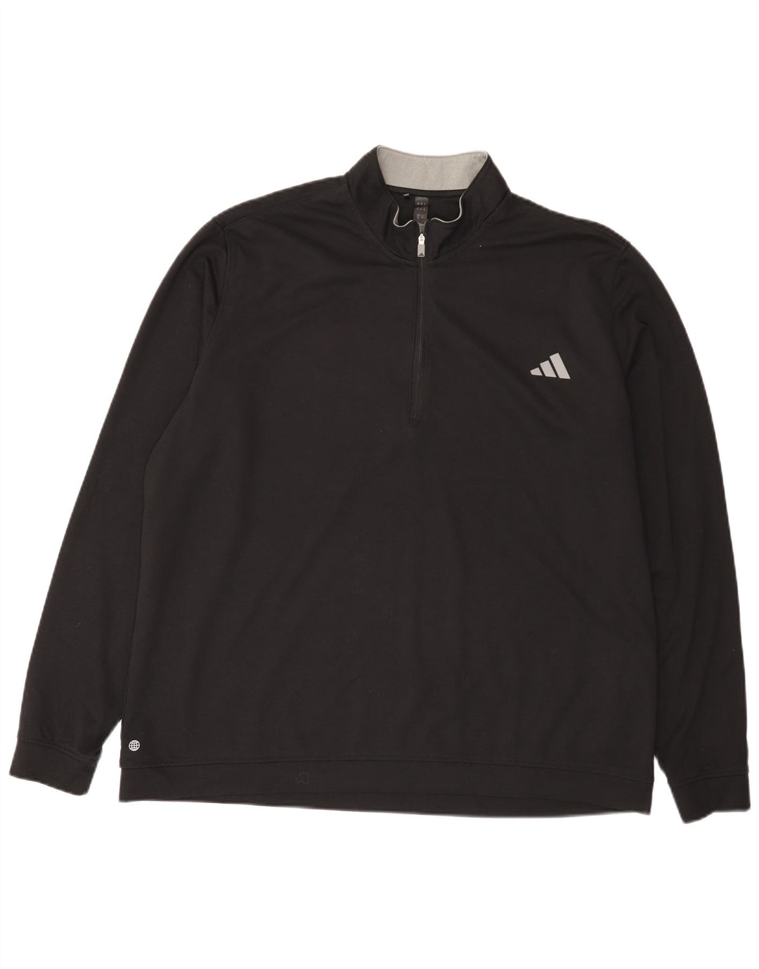 Felpa Adidas da uomo con zip e collo maglione 2XL poliestere nero