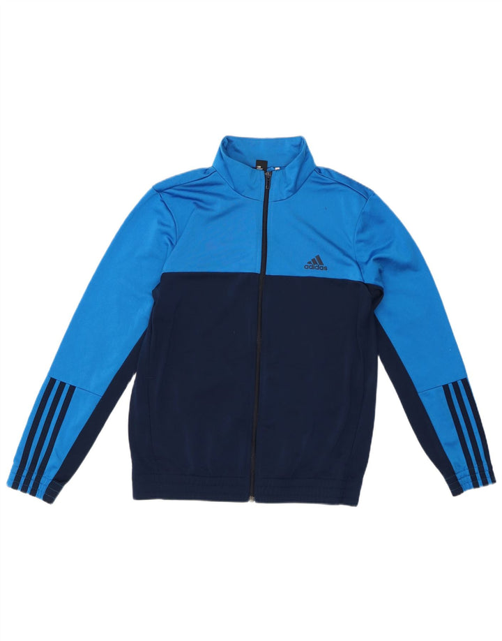 Giacca da tuta da donna Adidas UK 12 Medium Blu Navy Colourblock