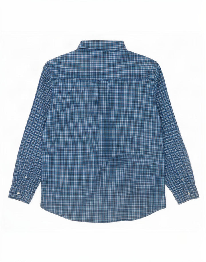 Camicia da uomo Chaps a quadri grandi in cotone blu