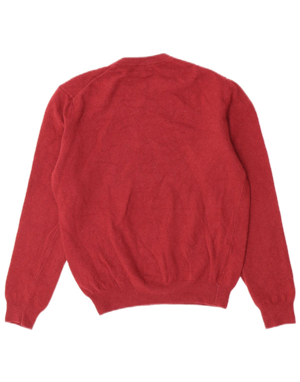Maglione maglione girocollo corto da donna Benetton UK 12 Borgogna medio