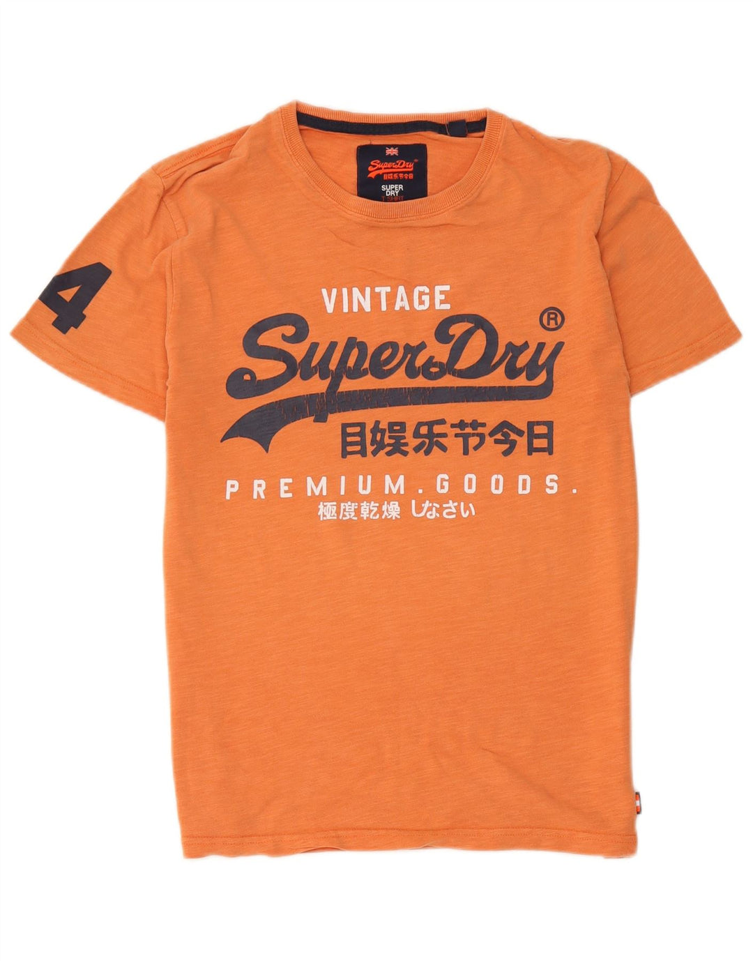 T-shirt grafica da uomo Superdry Top in cotone arancione medio