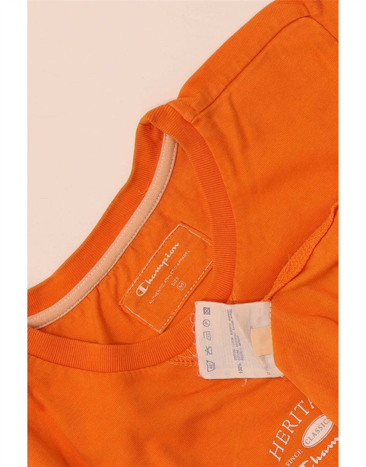 T-shirt Champion da donna Heritage Classics UK 12 cotone arancione medio
