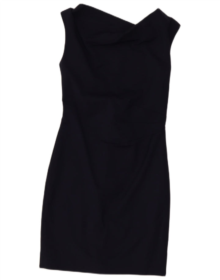 Abito tubino senza maniche da donna Armani Exchange US 8 cotone blu navy medio