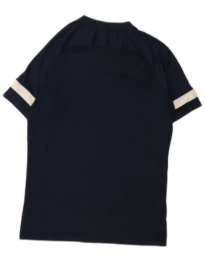 T-shirt Nike da uomo Dri Fit, top in poliestere color block medio blu navy
