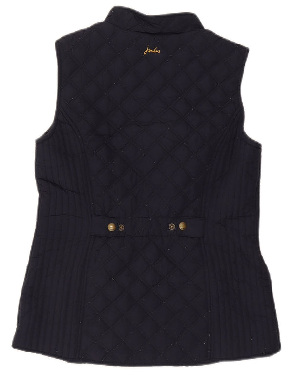 Gilet trapuntato da donna Joules UK 10 piccolo poliestere blu navy