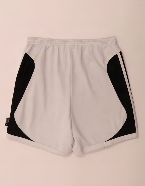 Pantaloncini sportivi Adidas Climalite da uomo, grandi, in poliestere color block bianco