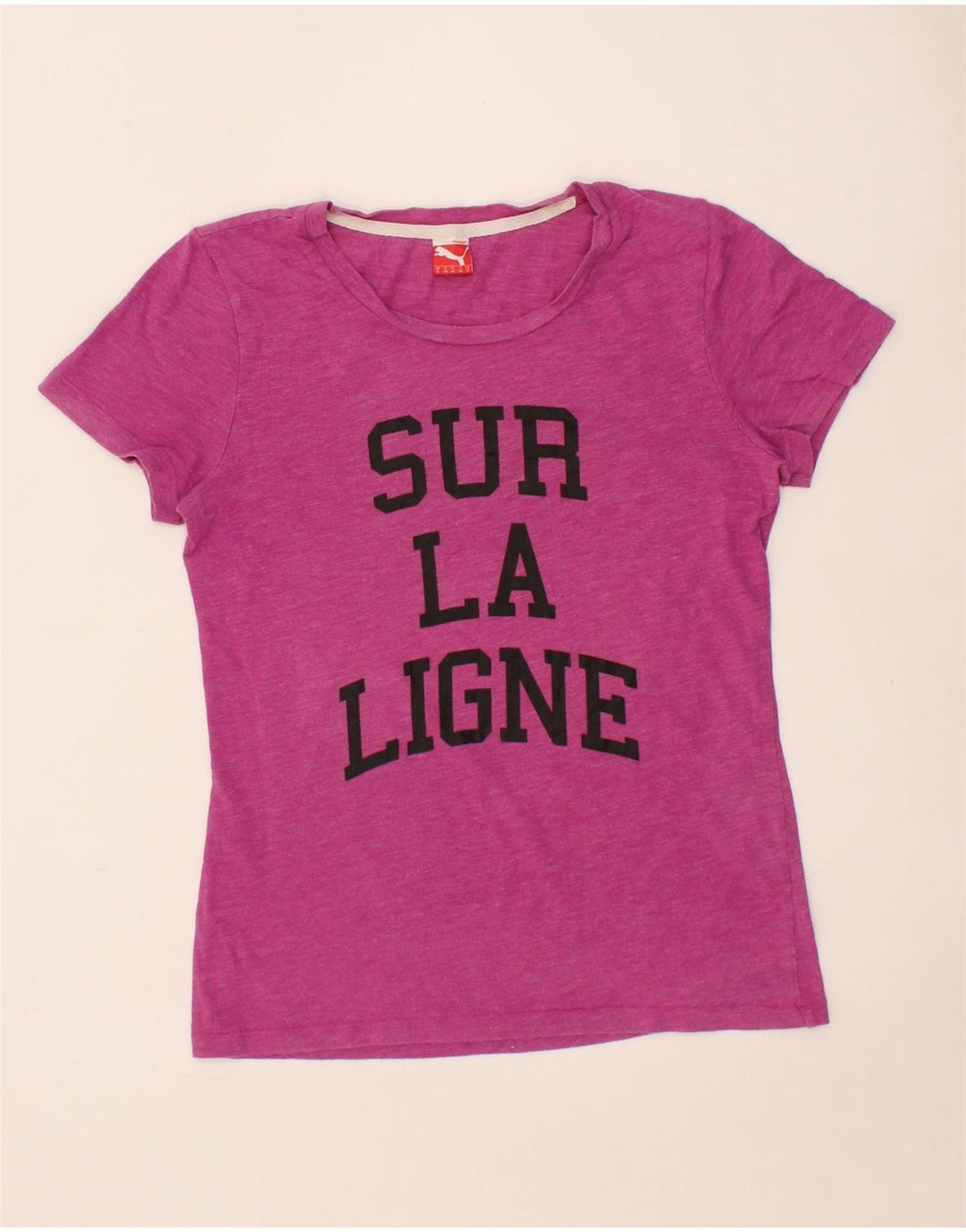 PUMA Womens Graphic T-Shirt Top UK 12 Medium Pink Vintage Puma and Second-Hand Puma from Messina Hembry 