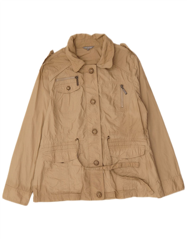 Giacca militare da donna Marks & Spencer UK 16 grande cotone beige