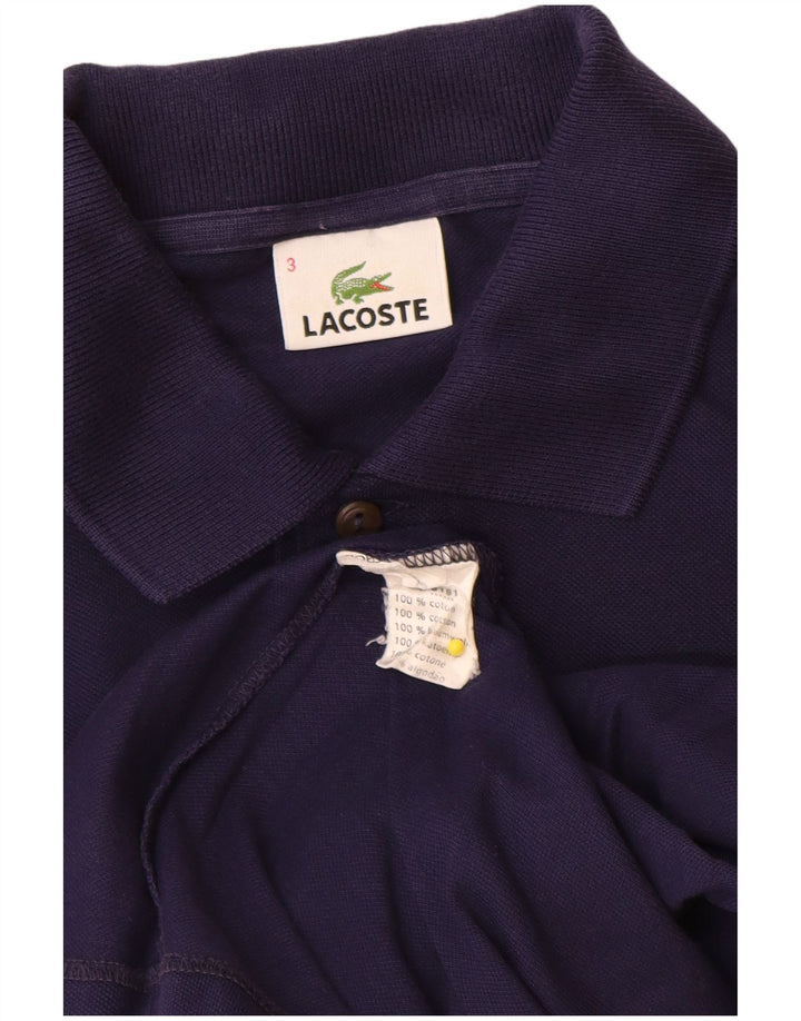 Polo da uomo Lacoste taglia 3 piccola in cotone blu navy