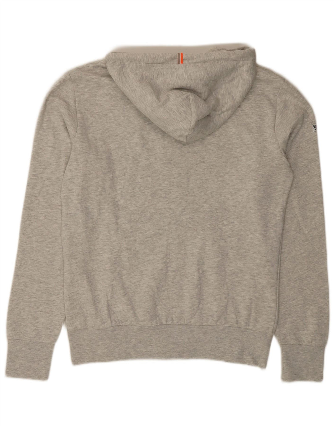 Maglione con cappuccio e zip da uomo SUPERDRY grande cotone chiazzato grigio