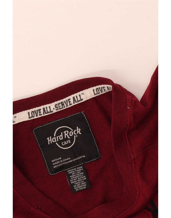 Felpa da donna Phoenix Hard Rock Cafe, maglione, UK 14, bordeaux medio