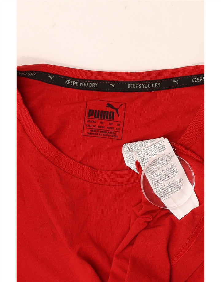 T-shirt da uomo Puma Top 2XL rossa in cotone