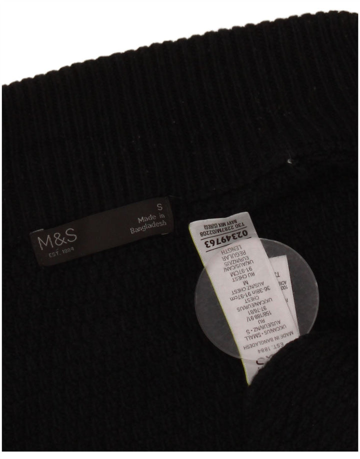 Maglione cardigan da uomo Marks & Spencer piccolo acrilico blu navy