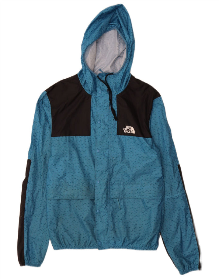 Giacca antipioggia da uomo con cappuccio The North Face piccola blu in poliestere
