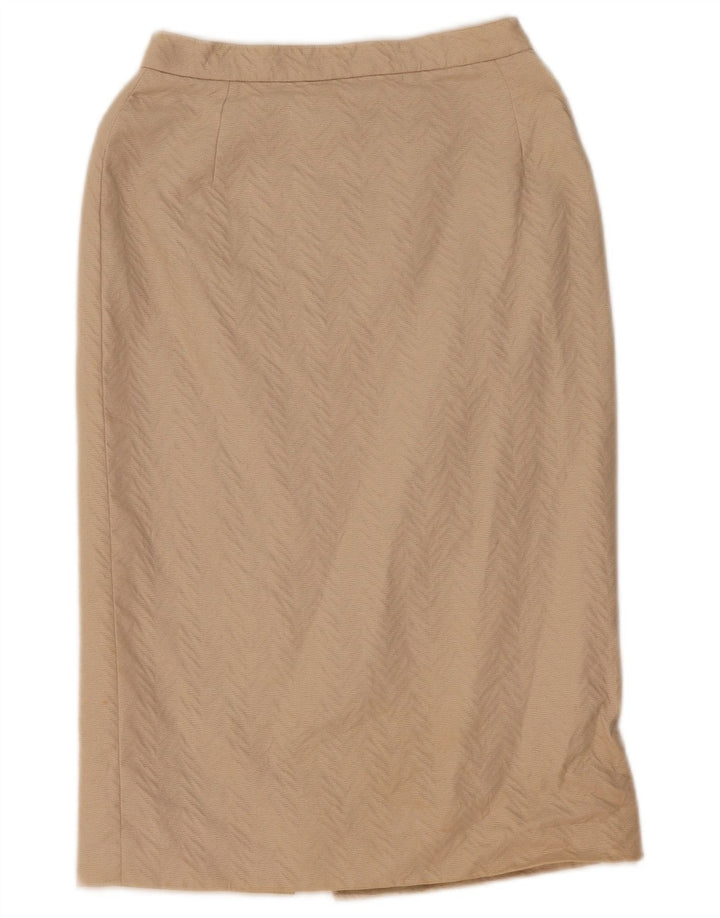 Gonna dritta da donna VINTAGE W27 piccolo Chevron beige