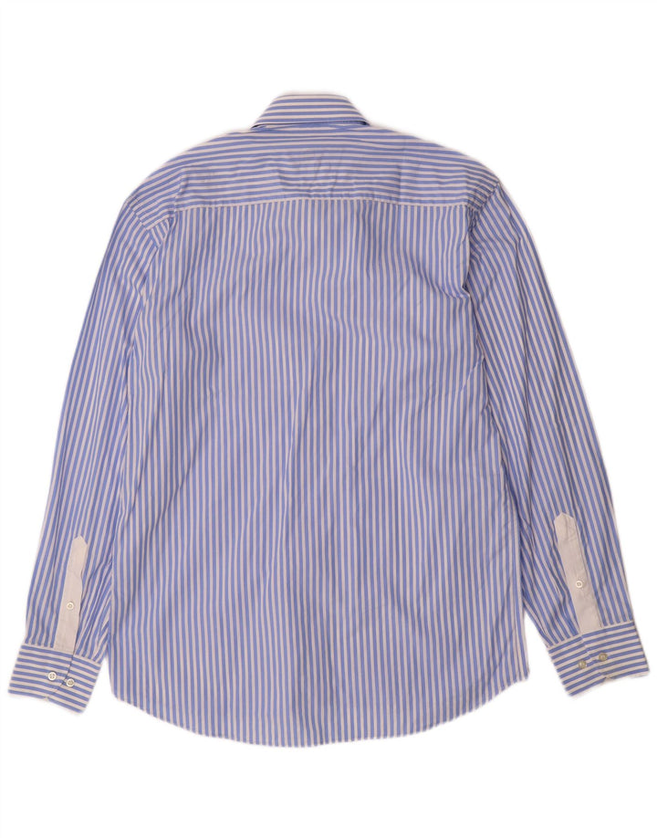 Camicia da uomo HARRY & SONS taglia 39 15 1/2 cotone a righe blu medio