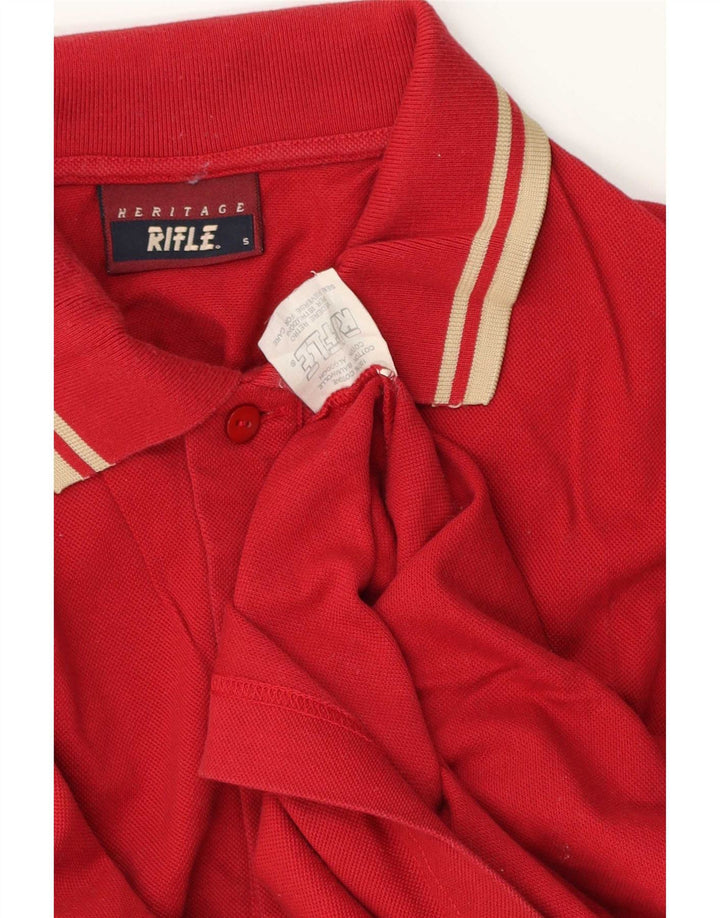 Polo da uomo vestibilità regolare Rifle Small rossa in cotone