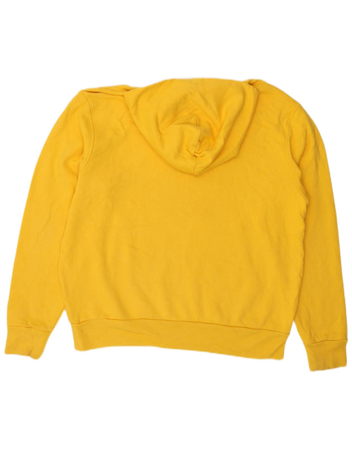 Felpa con cappuccio grafica ADIDAS Humanrace da uomo XL in cotone giallo