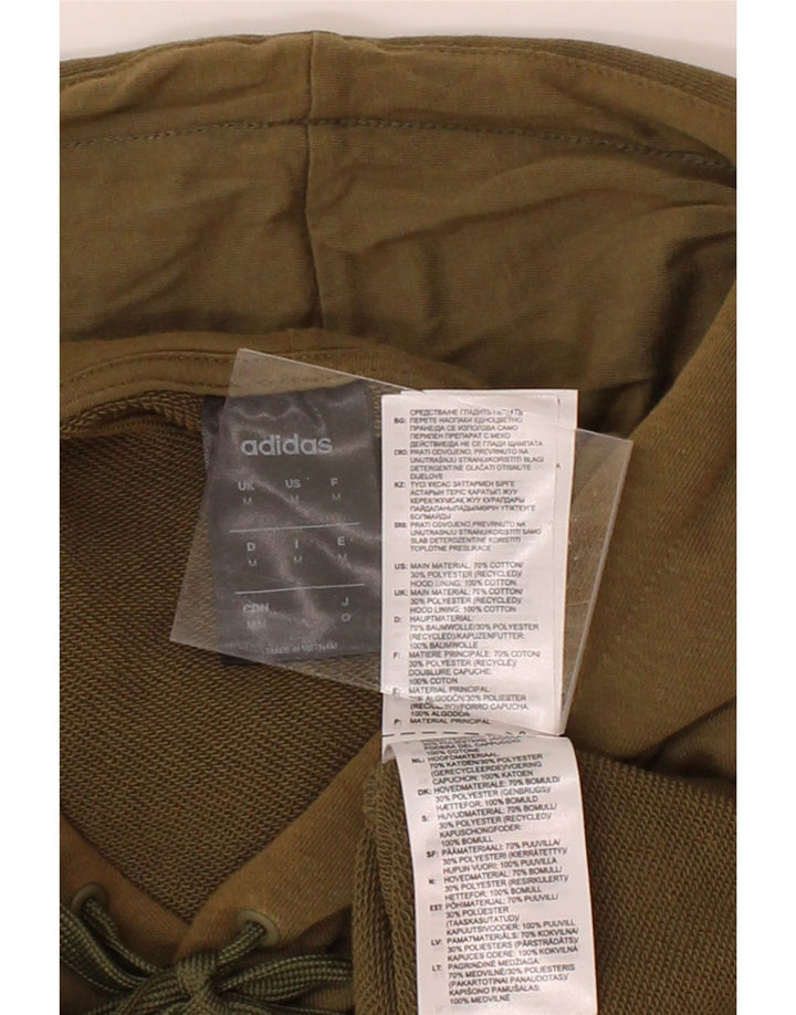 ADIDAS Mens Hoodie Jumper Medium Khaki Cotton Vintage Adidas and Second-Hand Adidas from Messina Hembry 