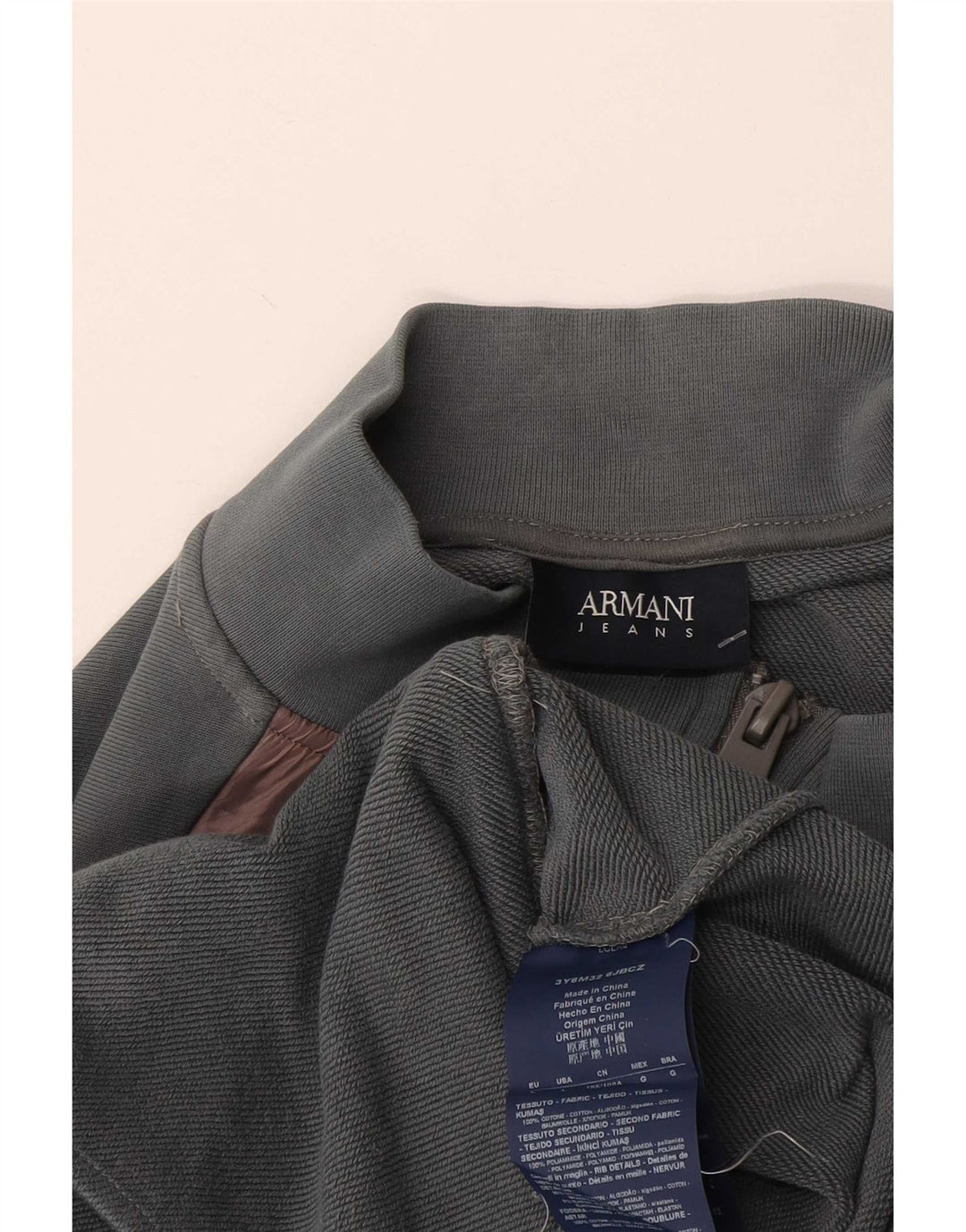 Giacca da tuta da donna Armani Jeans UK 16 Large Grey Colourblock